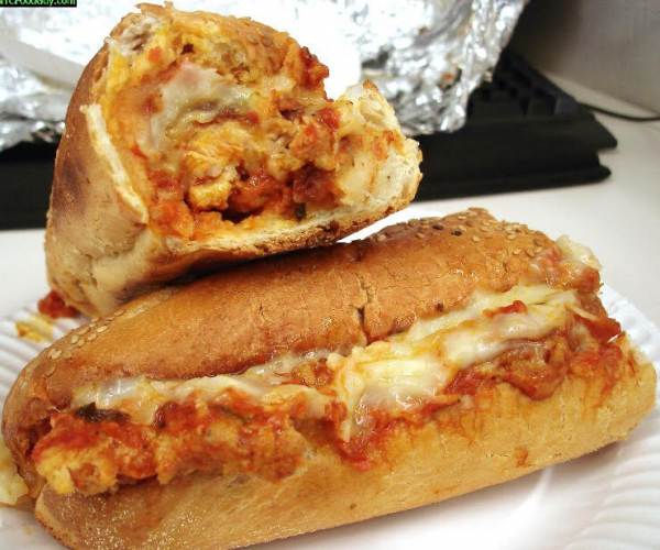 Order Chicken Parmesan Sub food online from Christos' mini mart store, Jersey City on bringmethat.com