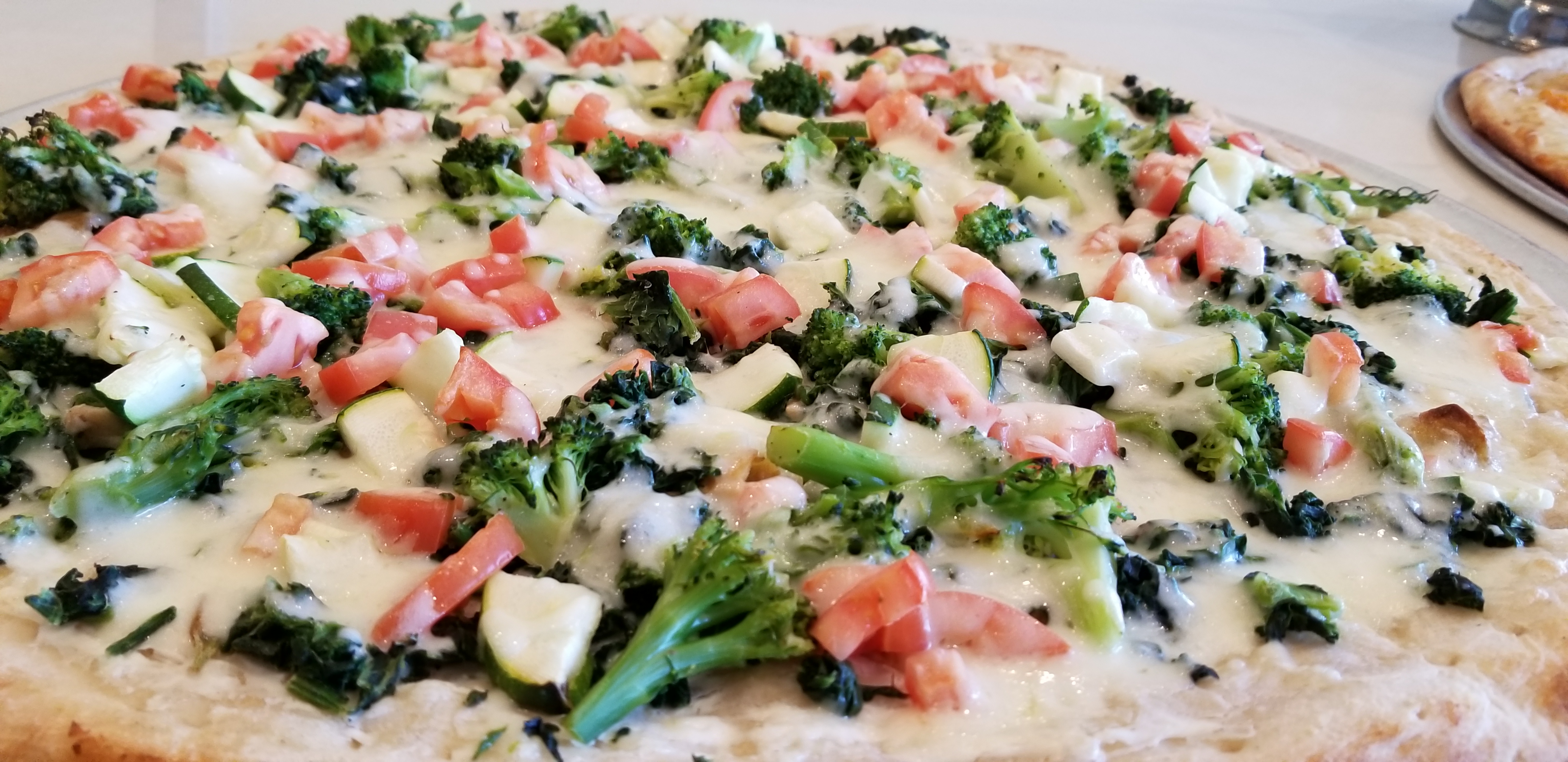 Order White Primavera Pizza food online from Anthony Francos Pizza store, Ramsey on bringmethat.com