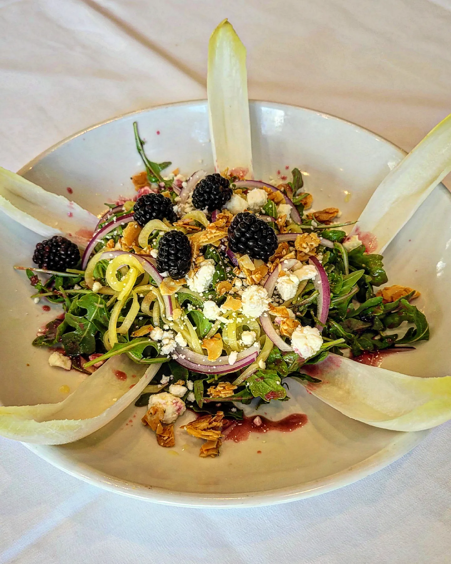 Order Bavarian Blackberry and Endive Salad  food online from Grill & Tap Room at Shadow Lake store, Penfield on bringmethat.com