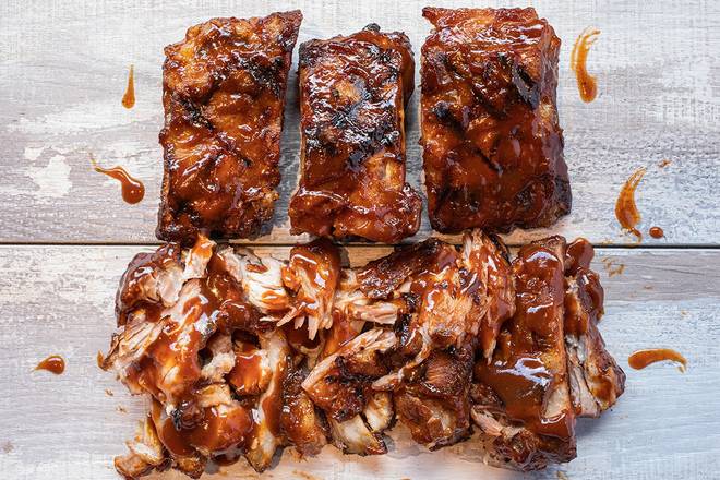 Order SMOKE SHACK BABY BACK RIBS HALF RACK food online from Ember Smoked BBQ store, Warrenville on bringmethat.com