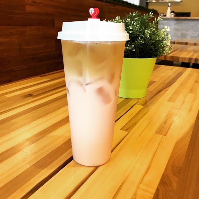Order Rose Milk Tea food online from Jin's Cafe-Asian Cuisine store, Houston on bringmethat.com
