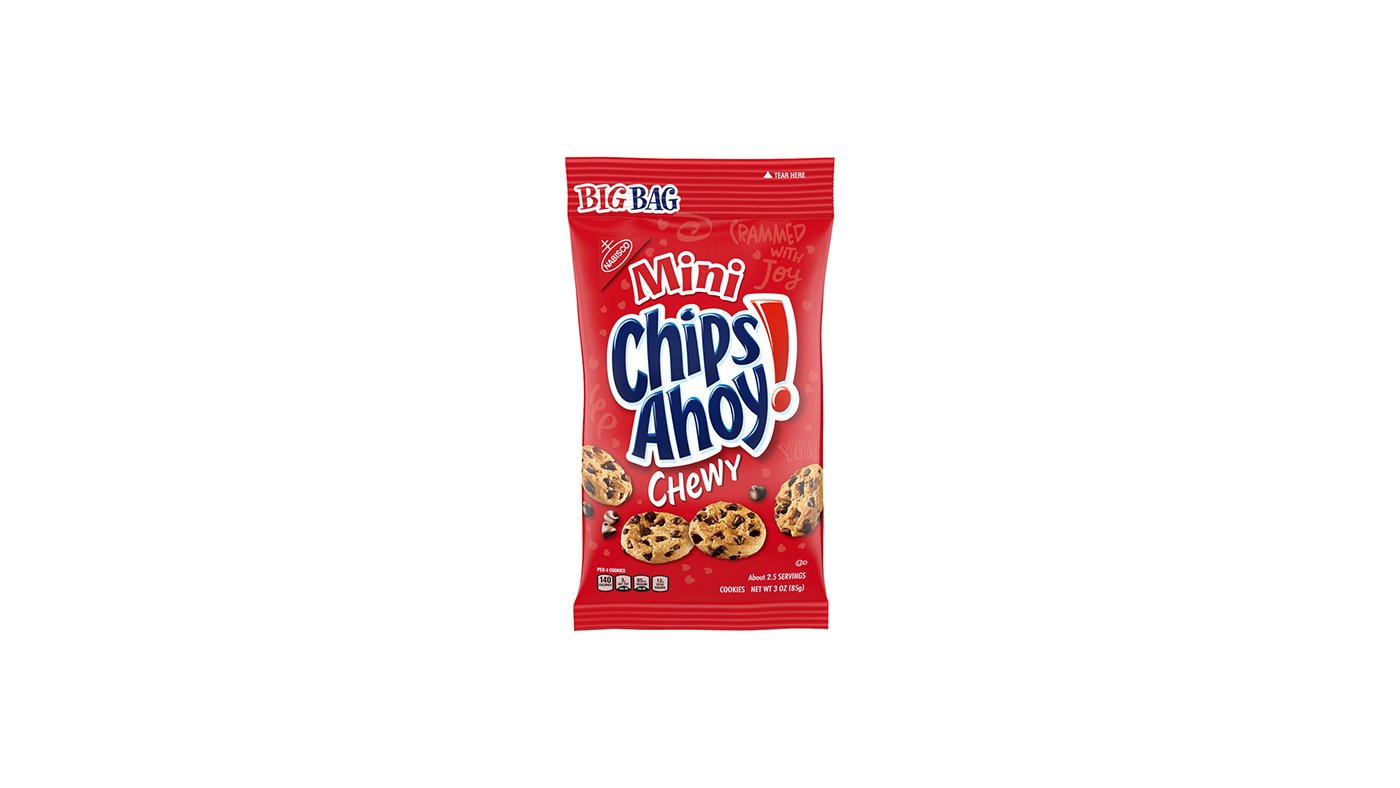 Order Chips Ahoy Minis Bag Chewy 2.5oz food online from Extramile store, San Bernardino on bringmethat.com