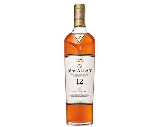 Order Macallan 12yr sherry oak cask 750ml  food online from House Of Wine store, New Rochelle on bringmethat.com