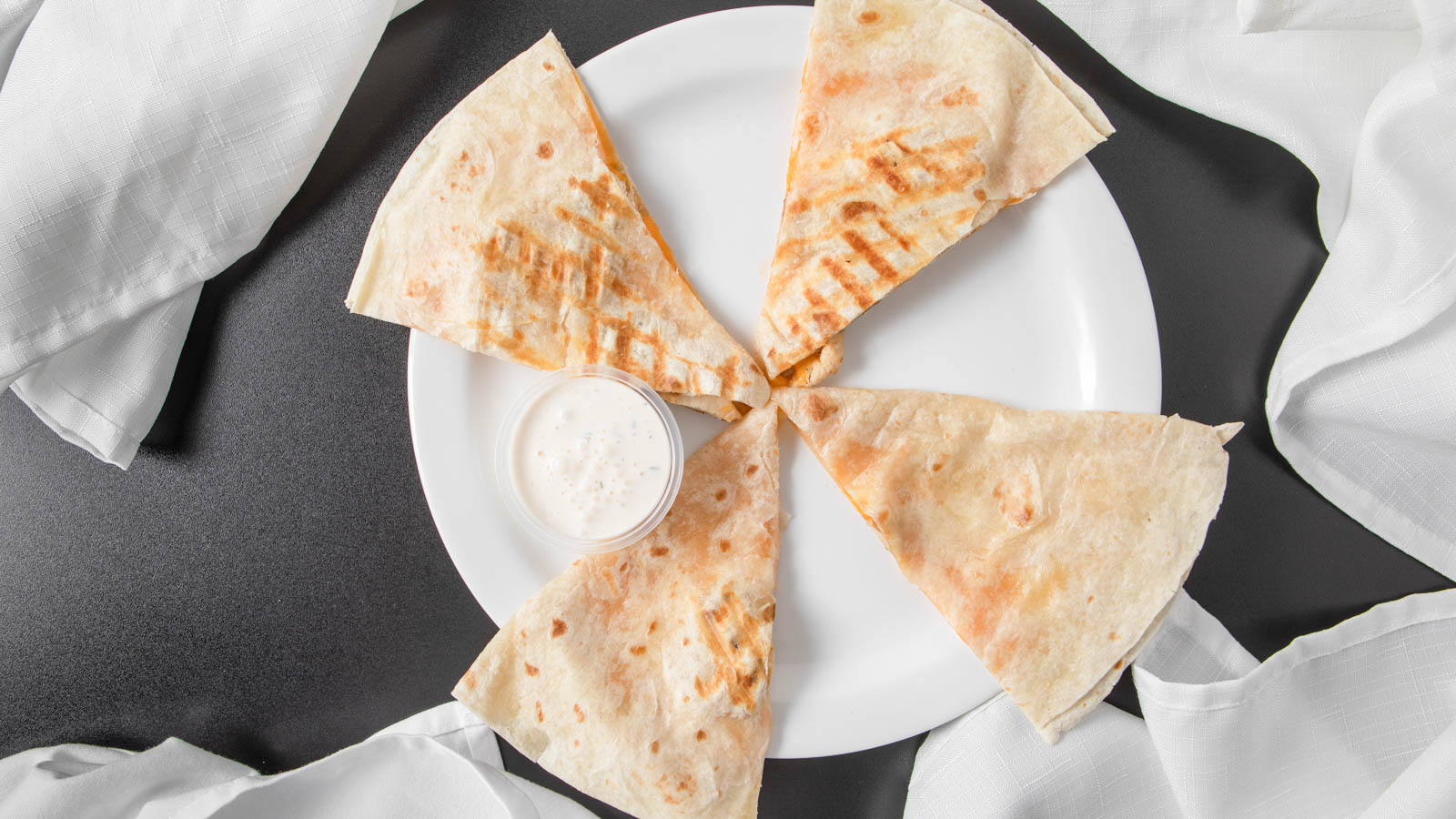 Order Kids Chicken Quesadilla with Fries food online from Fresh Millions Restaurant store, Dublin on bringmethat.com