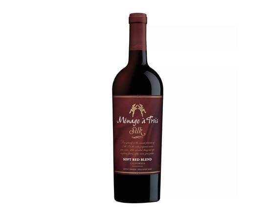 Order Menage A Trois California Sik, 750mL wine (13.6% ABV) food online from Cold Spring Liquor store, Liberty Hill on bringmethat.com