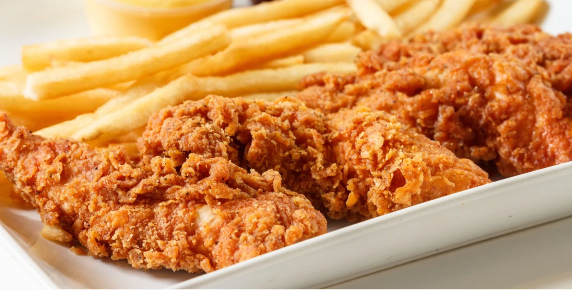Order Fried Chicken Tender with fries - Appetizers food online from Yummy Pizza store, San Francisco on bringmethat.com