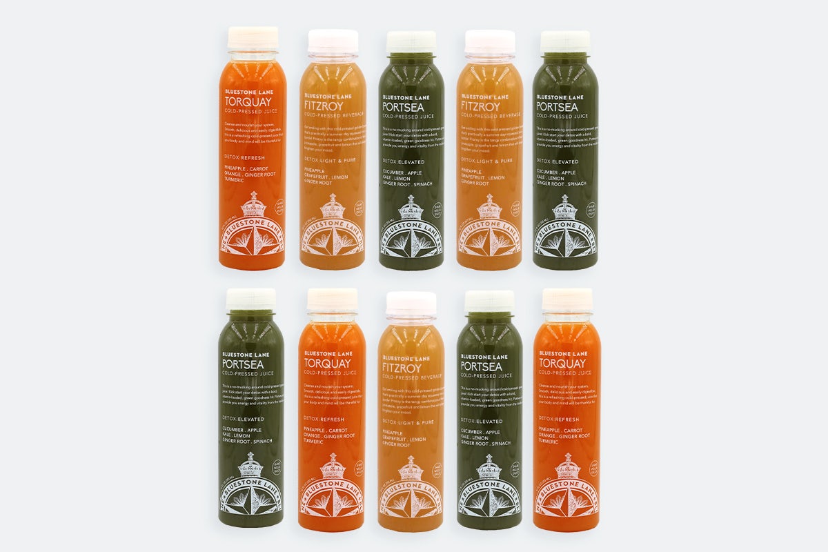 Order 10 Pack Assorted Signature Juices food online from Bluestone Lane Coffee store, San Francisco on bringmethat.com