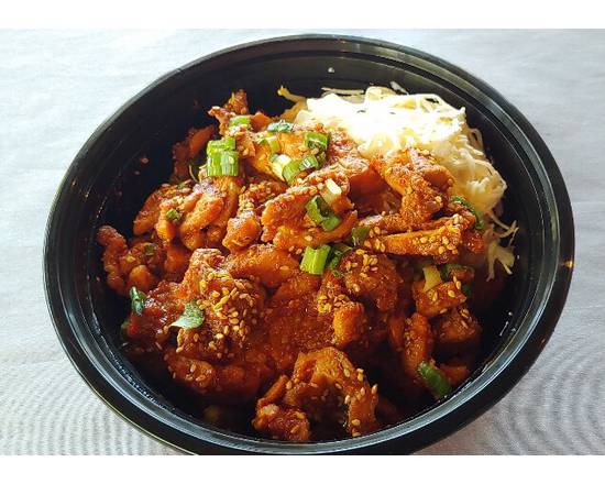Order Spicy Chicken Bowl (매운 치킨 볼) food online from Buga Korean Bbq store, San Diego on bringmethat.com