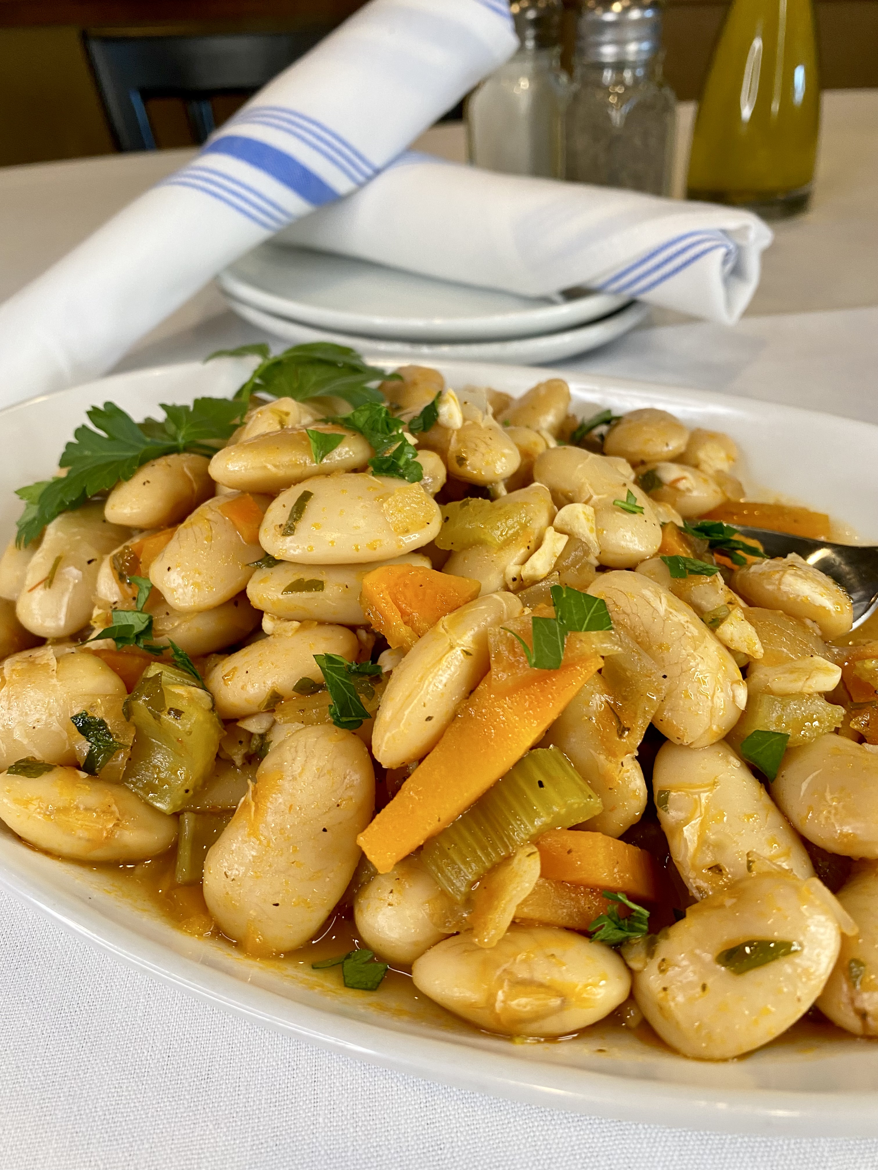Order Baked Lima Beans food online from Basils Greek Dining store, Aurora on bringmethat.com