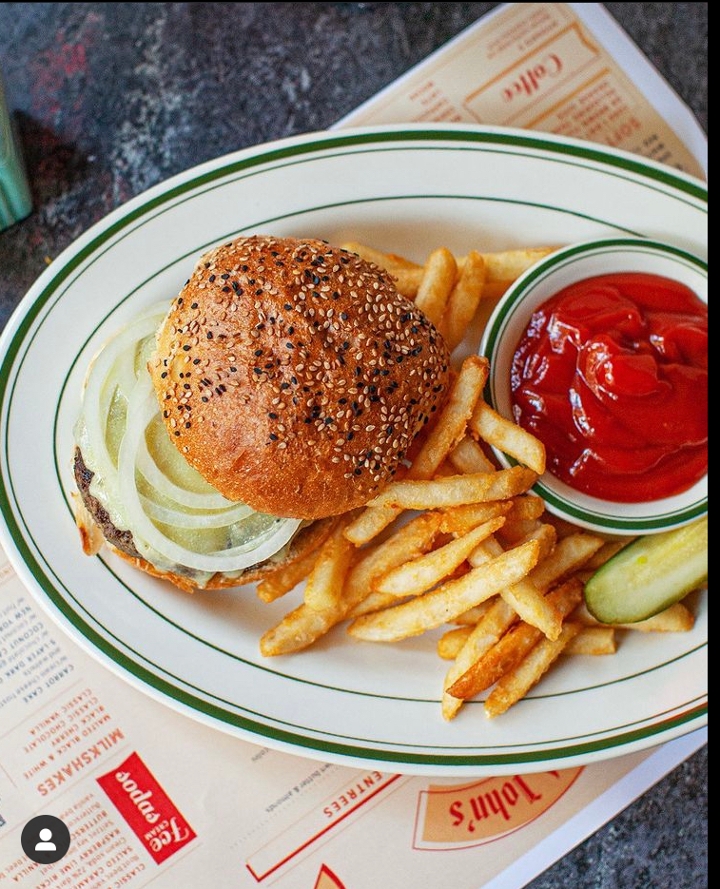 Order D-Old Johns Burger food online from Old john's luncheonette store, New York on bringmethat.com