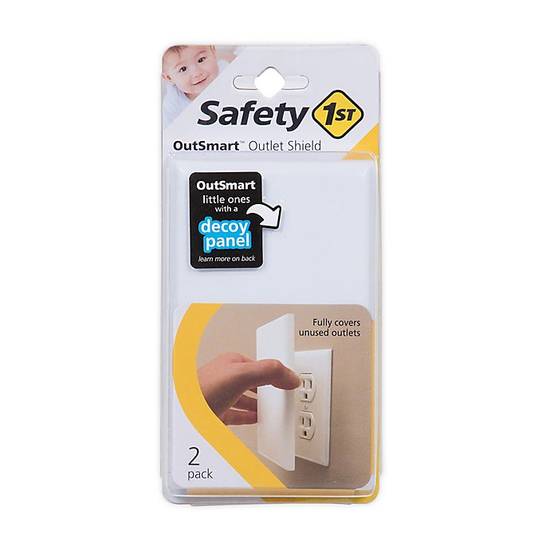 Order Safety 1st® OutSmart™ 2-Pack Outlet Shields in White food online from Bed Bath & Beyond store, Lancaster on bringmethat.com
