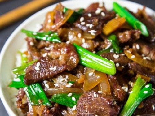 Order P1. Mongolian Pork food online from Macky Kitchen store, Richmond on bringmethat.com