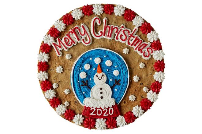 Order Merry Christmas Snow Globe - HW2840 food online from Great American Cookies store, Richmond on bringmethat.com