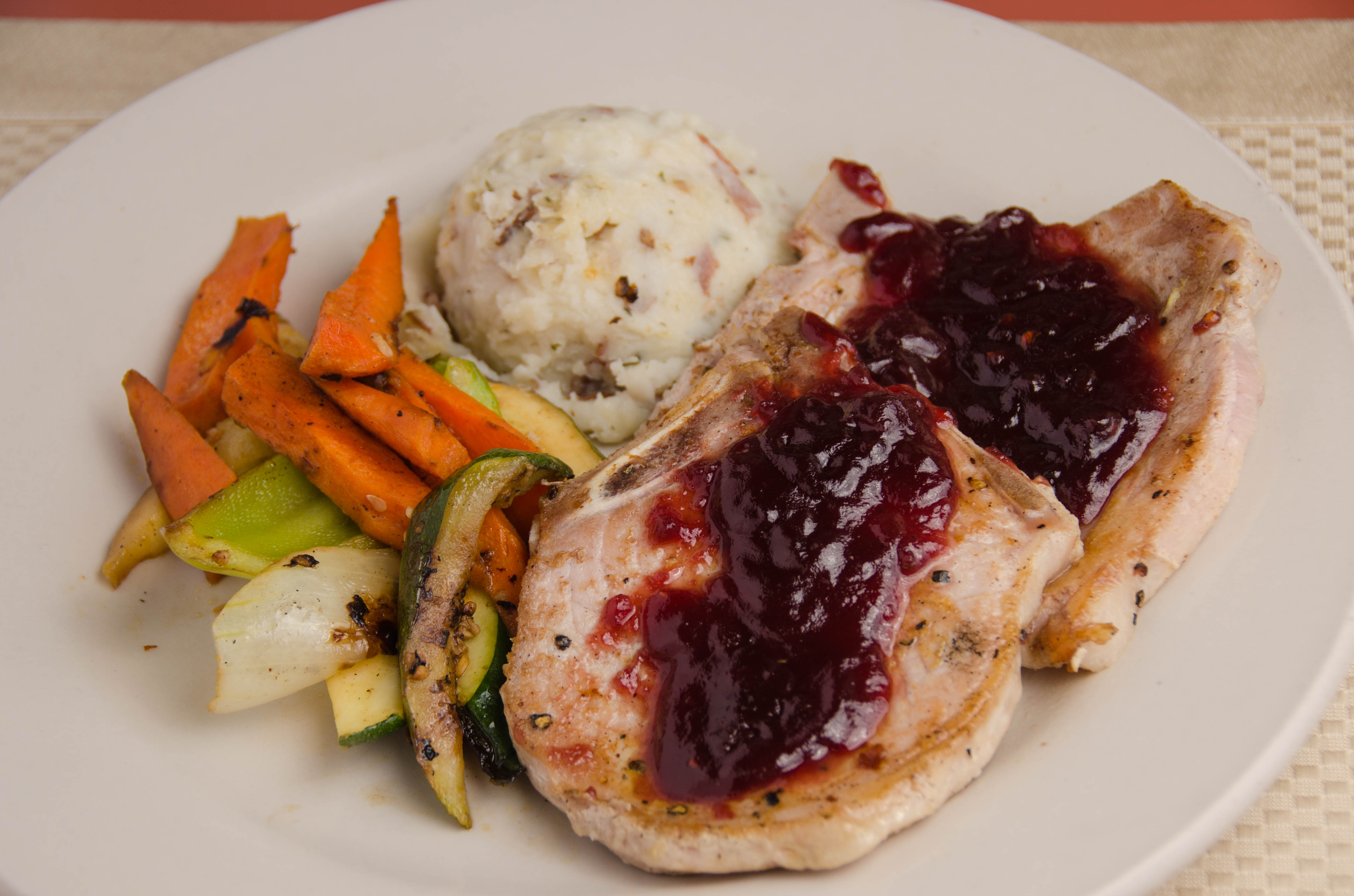 Order Chicken with Fruit and Steamed Broccoli food online from Lulu's Restaurant store, Van Nuys on bringmethat.com