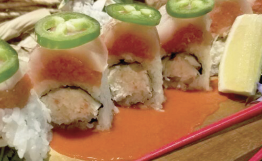Order CALIENTE ROLL food online from Crazy Rockn Sushi store, Los Angeles on bringmethat.com