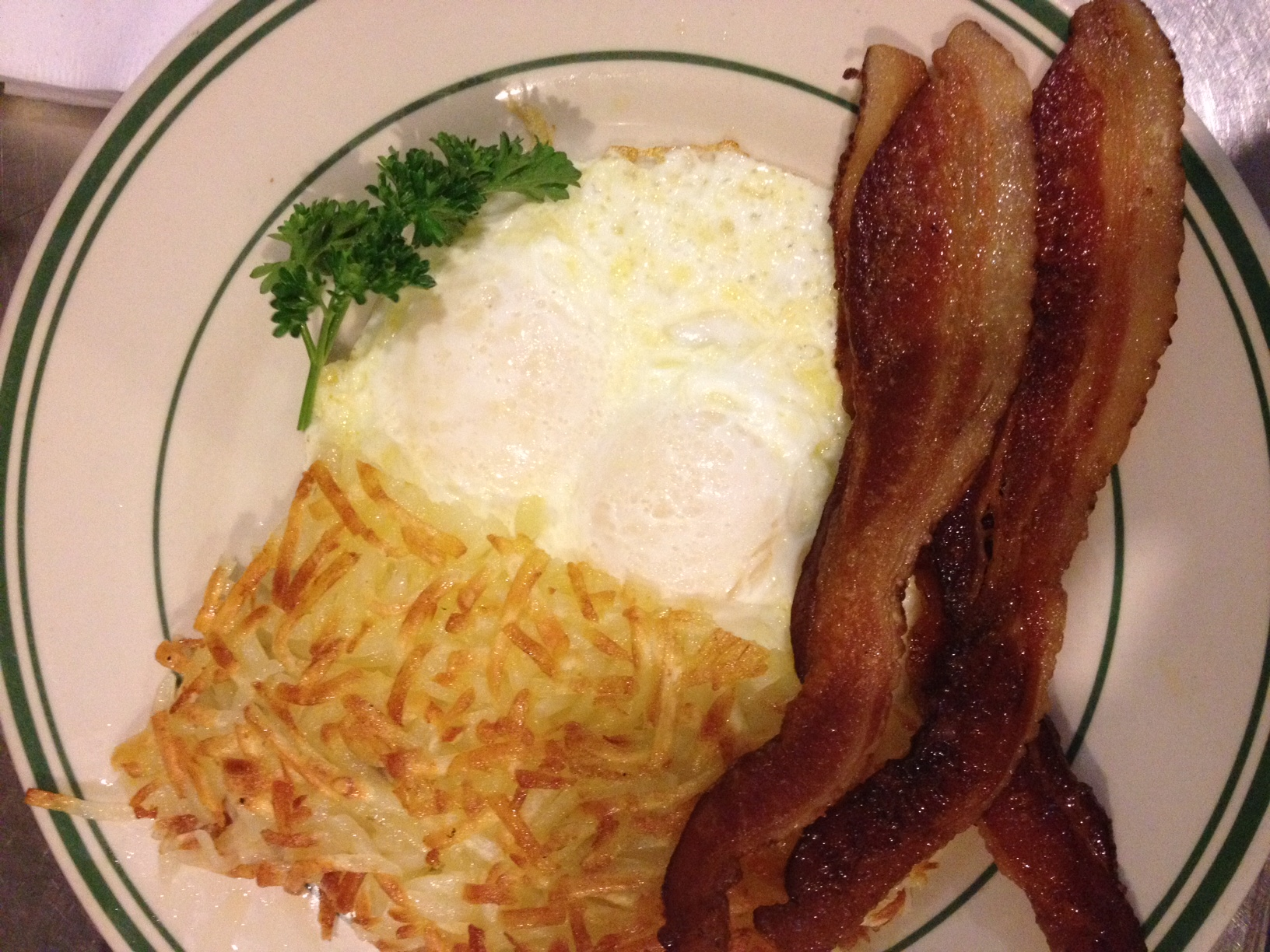 Order 2 Eggs and Thick Sliced Bacon Combo food online from Sunshine Cafe store, Cathedral City on bringmethat.com