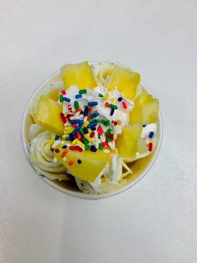 Order Pineapple Coconut Rolled Ice Cream food online from Touhy Fruity store, Norridge on bringmethat.com