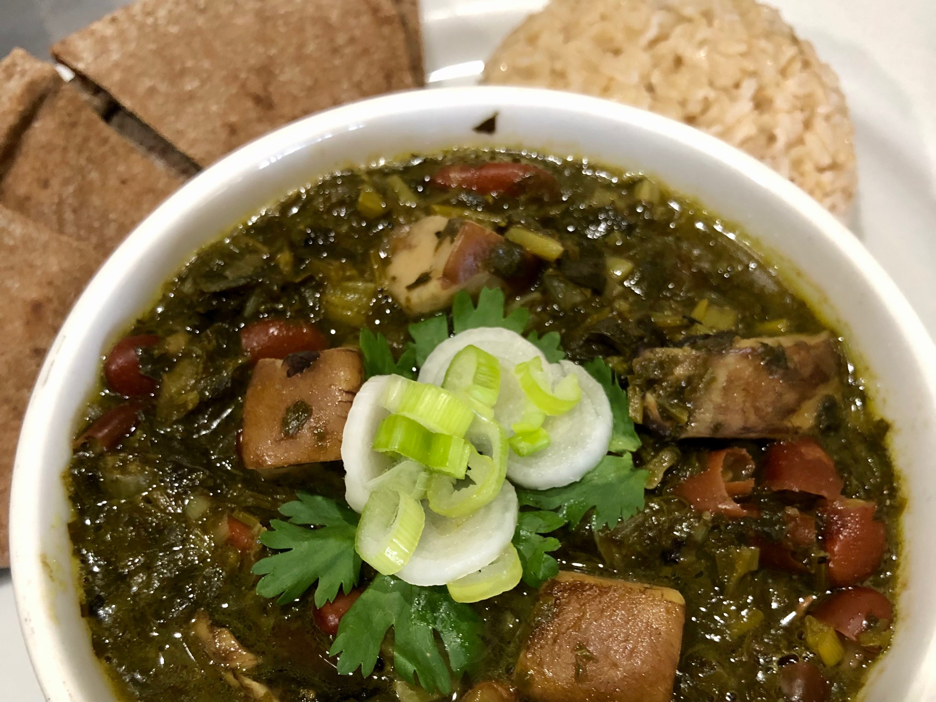 Order Ghormeh Sabzi Platter food online from Un Solo Sol Kitchen store, Los Angeles on bringmethat.com