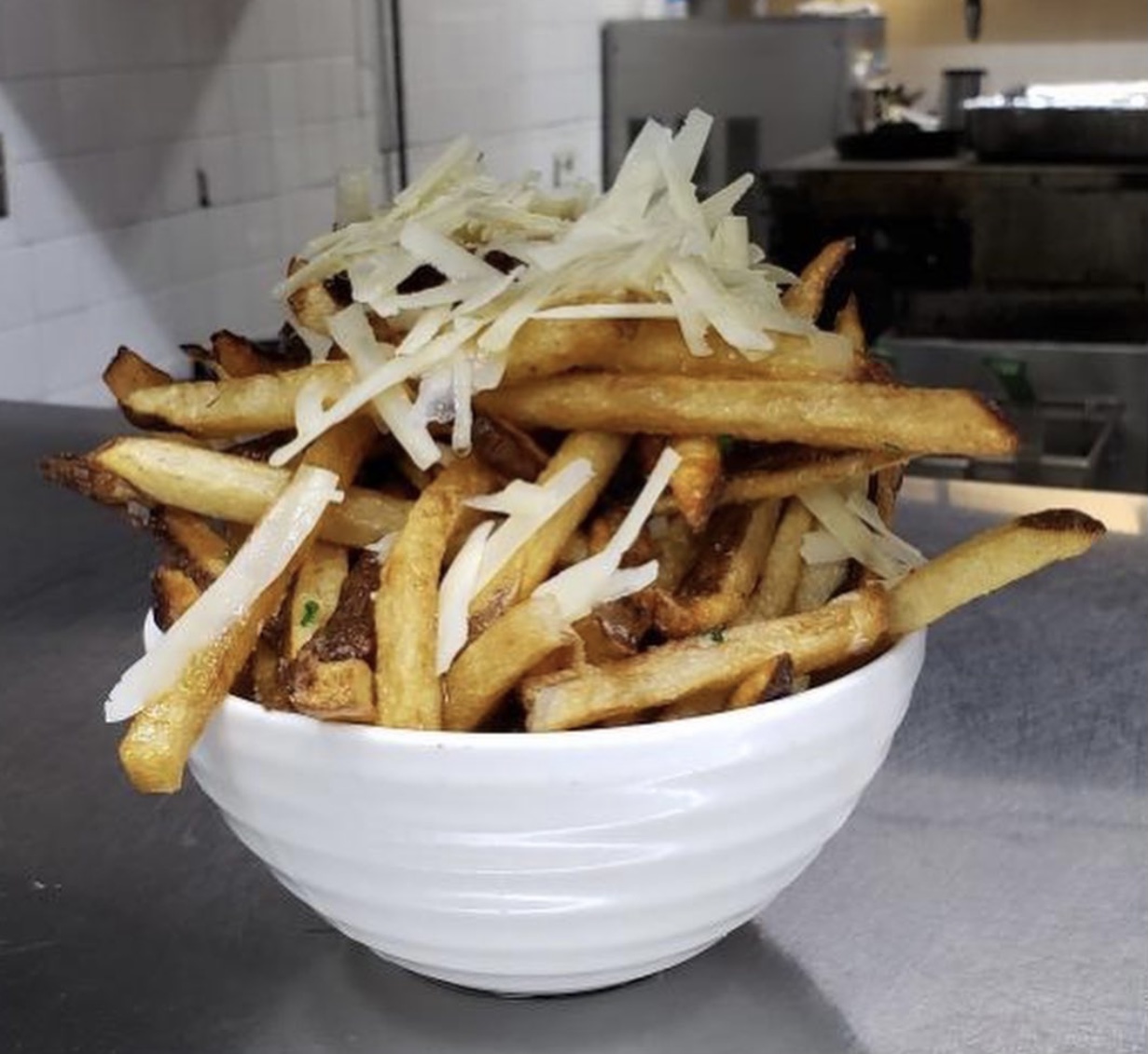 Order White Truffle Parmesan Frites food online from Vg Bistro store, Roswell on bringmethat.com