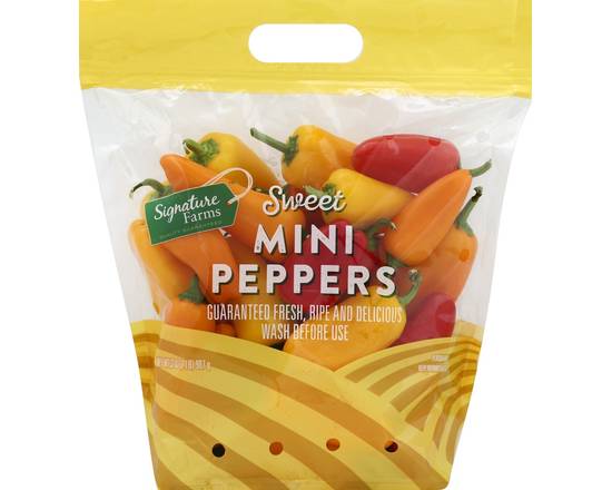 Order Signature Farms · Mini Sweet Peppers (32 oz) food online from Safeway store, Vallejo on bringmethat.com