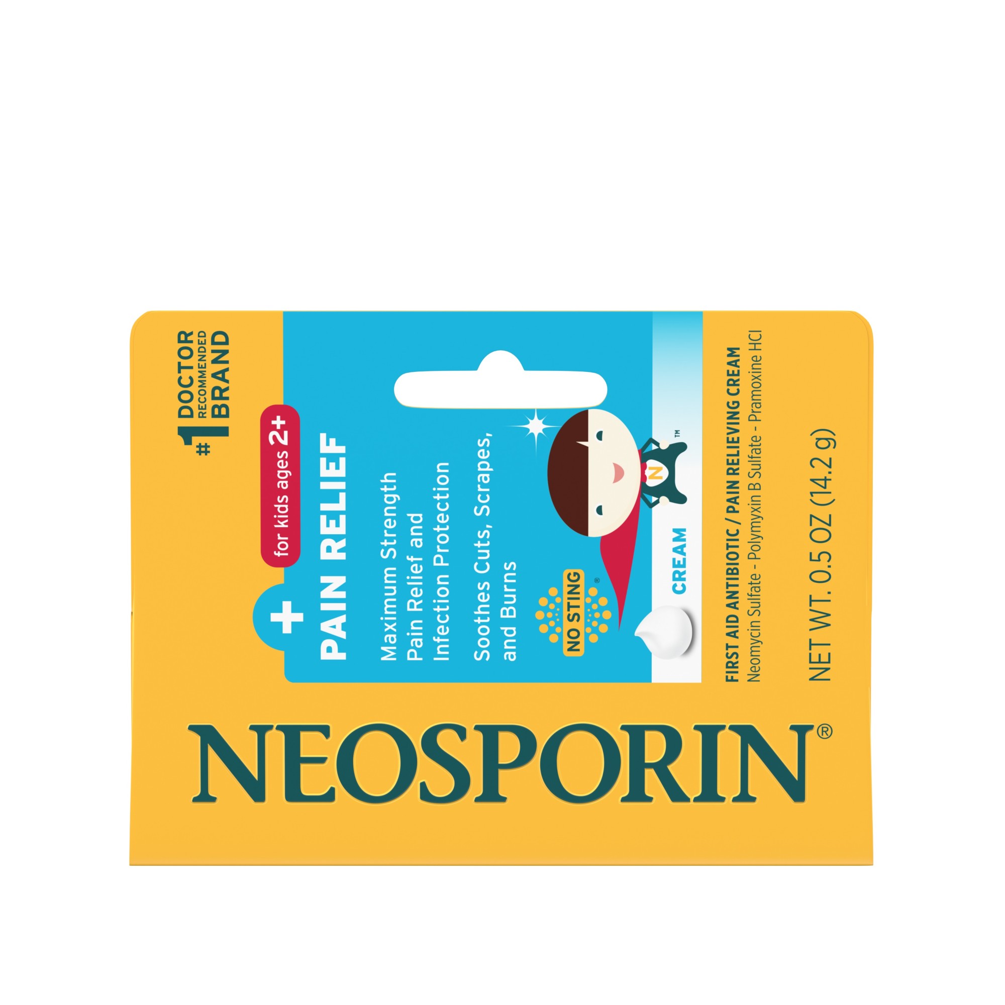 Order Neosporin First Aid Antibiotic + Pain Relief Cream For Kids - 0.5 oz food online from Rite Aid store, ELMIRA on bringmethat.com