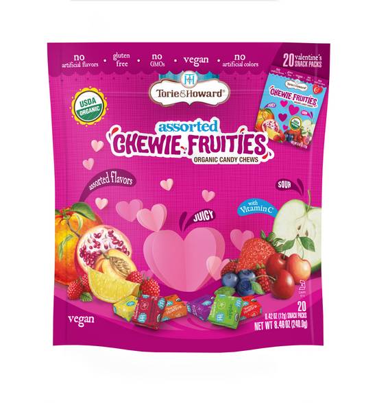 Order Torie & Howard Assorted Chewie Fruities Valentine's Packs - 20 ct food online from Rite Aid store, Milford on bringmethat.com