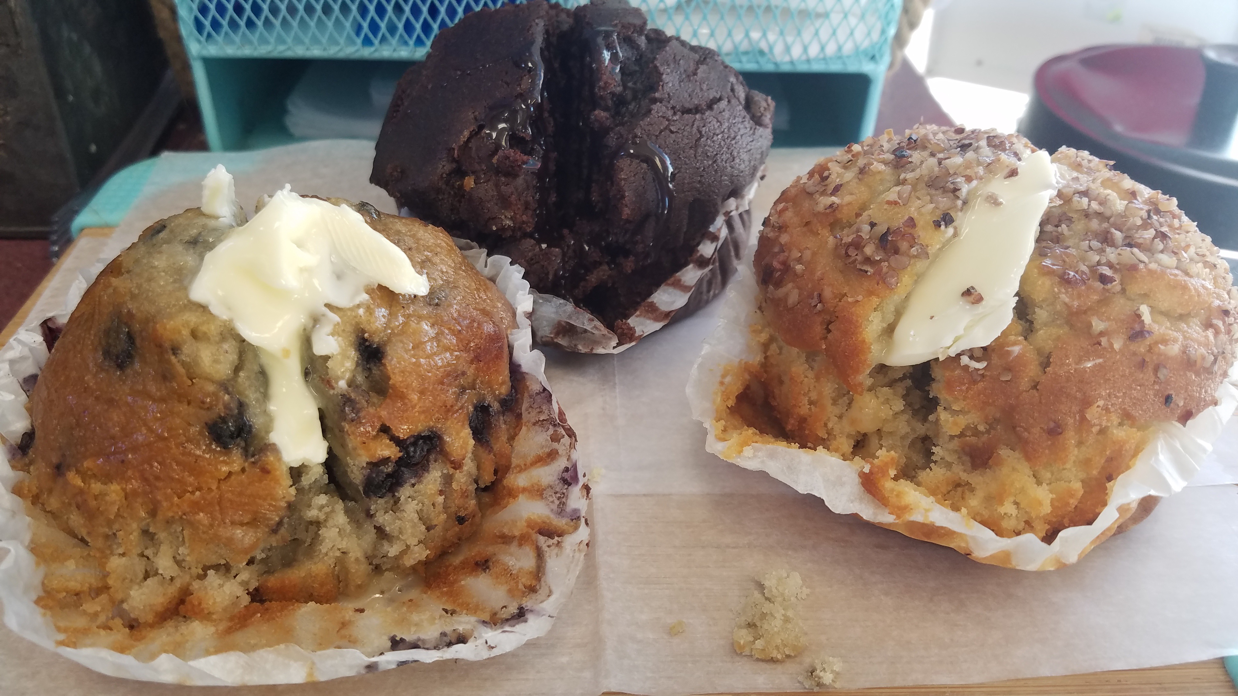 Order Large Muffins Warm/Cold food online from New Brew Cafe store, North Highlands on bringmethat.com