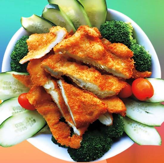 Order Katsu Chicken Salad food online from Rutts Hawaiian Cafe store, Gardena on bringmethat.com