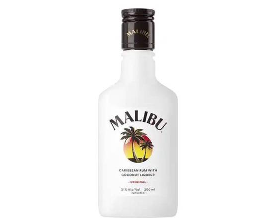 Order Malibu, 200mL rum (21.0% ABV) food online from Tenderloin Liquor store, San Francisco on bringmethat.com