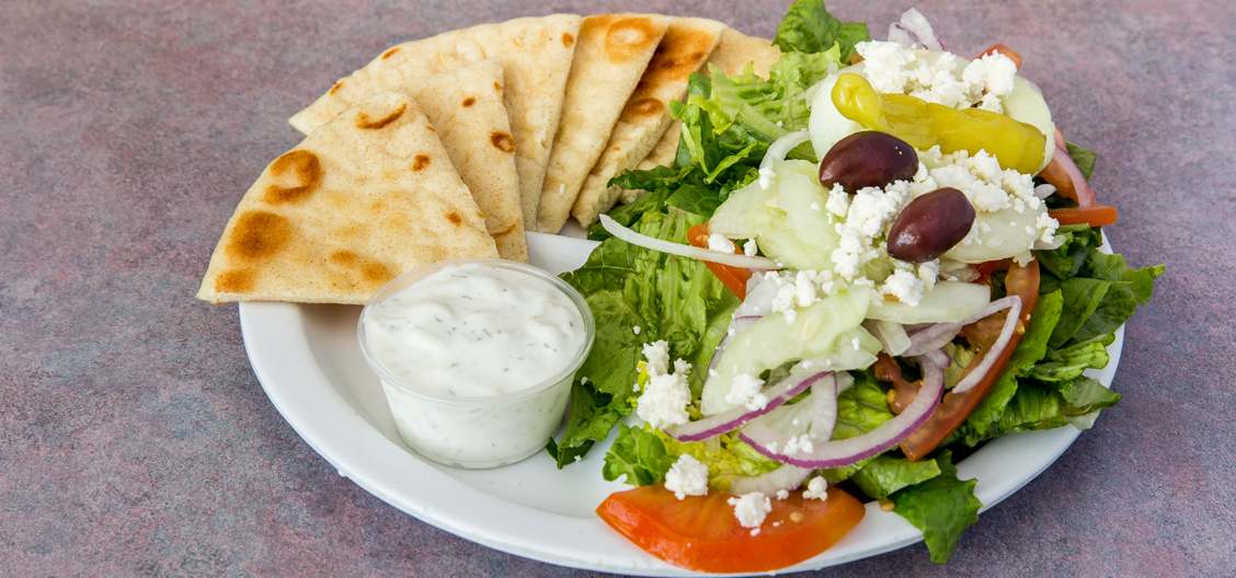 Order Greek Salad food online from Dino Gyros store, San Diego on bringmethat.com