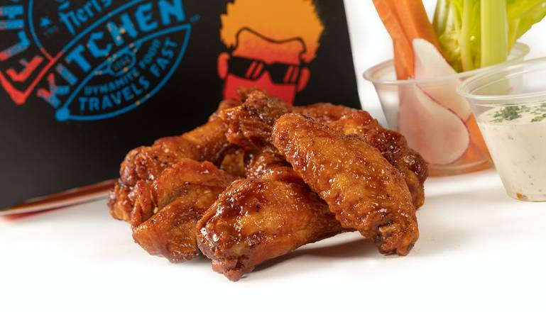 Order Bourbon Brown Sugar BBQ Wings food online from Guy Fieri's Flavortown Kitchen store, Friendly Ctr on bringmethat.com