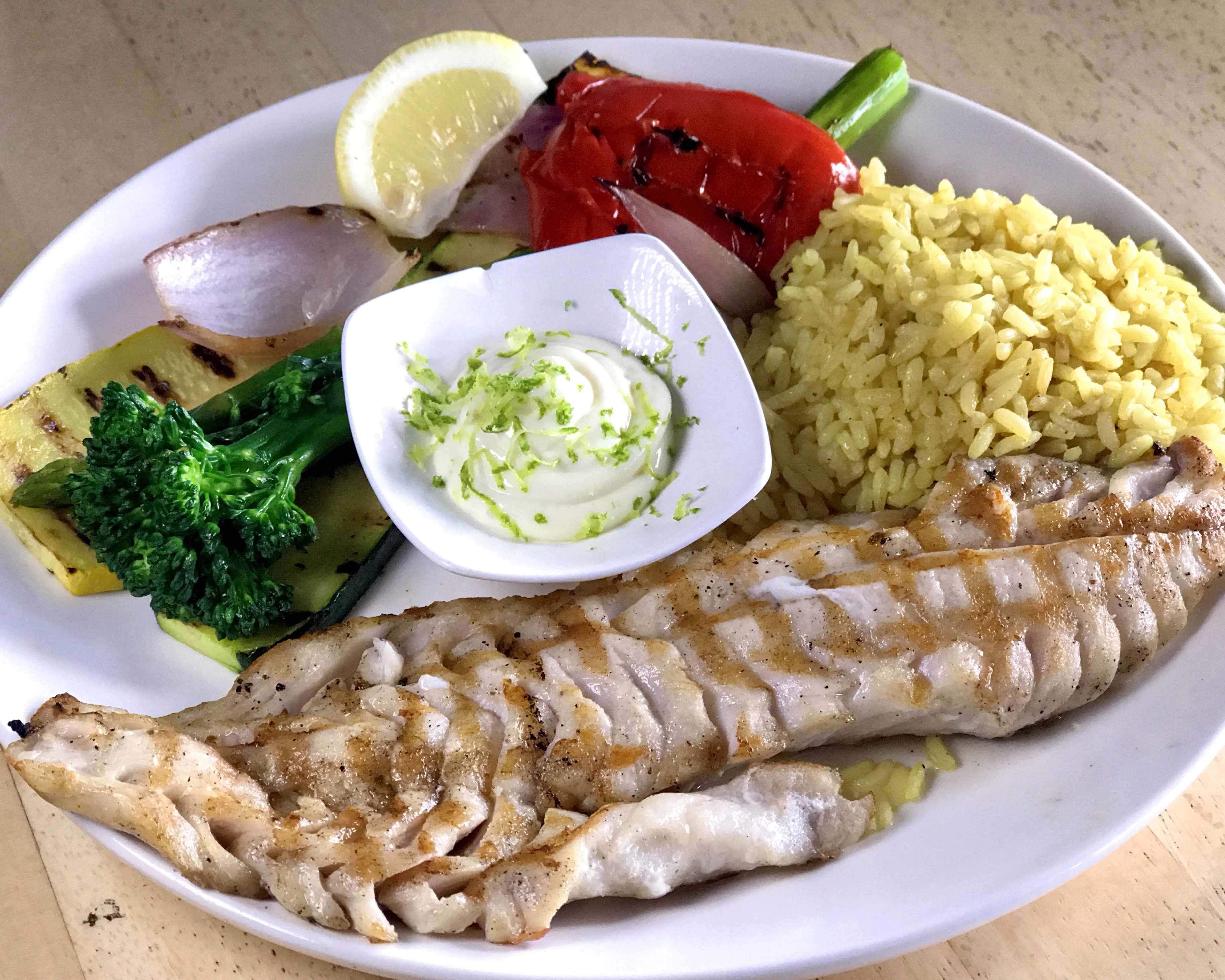 Order Rockfish Plate (w) food online from Bluesalt Fish Grill store, Redondo Beach on bringmethat.com