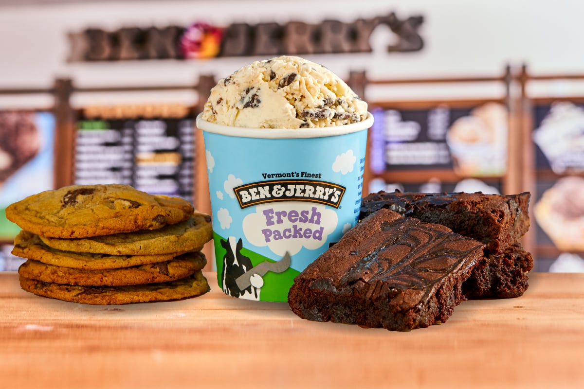 Order Two Fresh Packed Pints (16oz) ＆ Two Baked Goods Combo food online from The Ice Cream Shop store, Mount Kisco on bringmethat.com