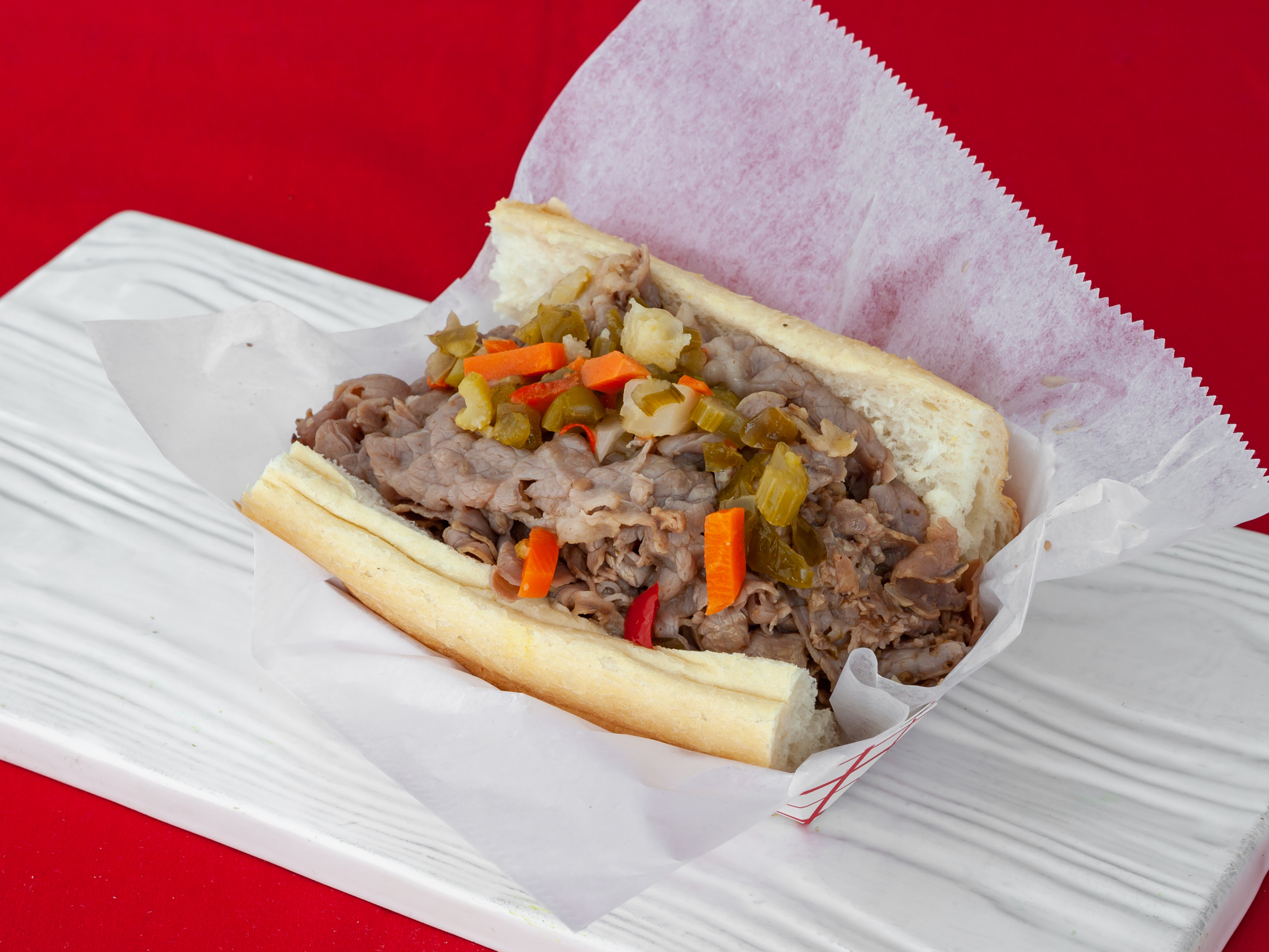 Order Italian Beef Sandwich food online from Morry's Deli store, Chicago on bringmethat.com