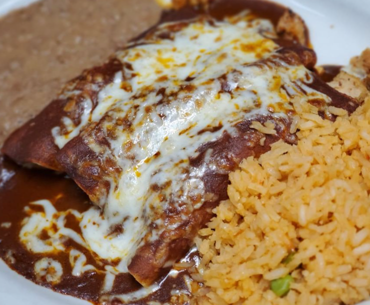 Order Mole Enchiladas food online from La Presa Mexican Restaurant store, Spring on bringmethat.com