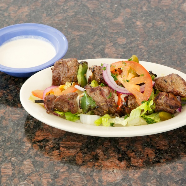 Order C1. Shish Kabob Plate food online from Al Basha Mediteranean store, Webster on bringmethat.com