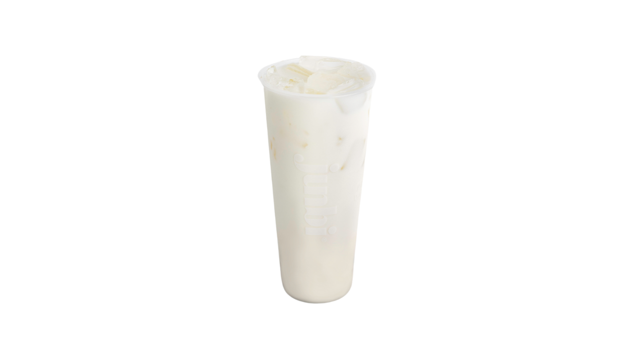 Order Cold Vanilla Milk w/ Almond Jelly** food online from Junbi Princeton store, Princeton on bringmethat.com