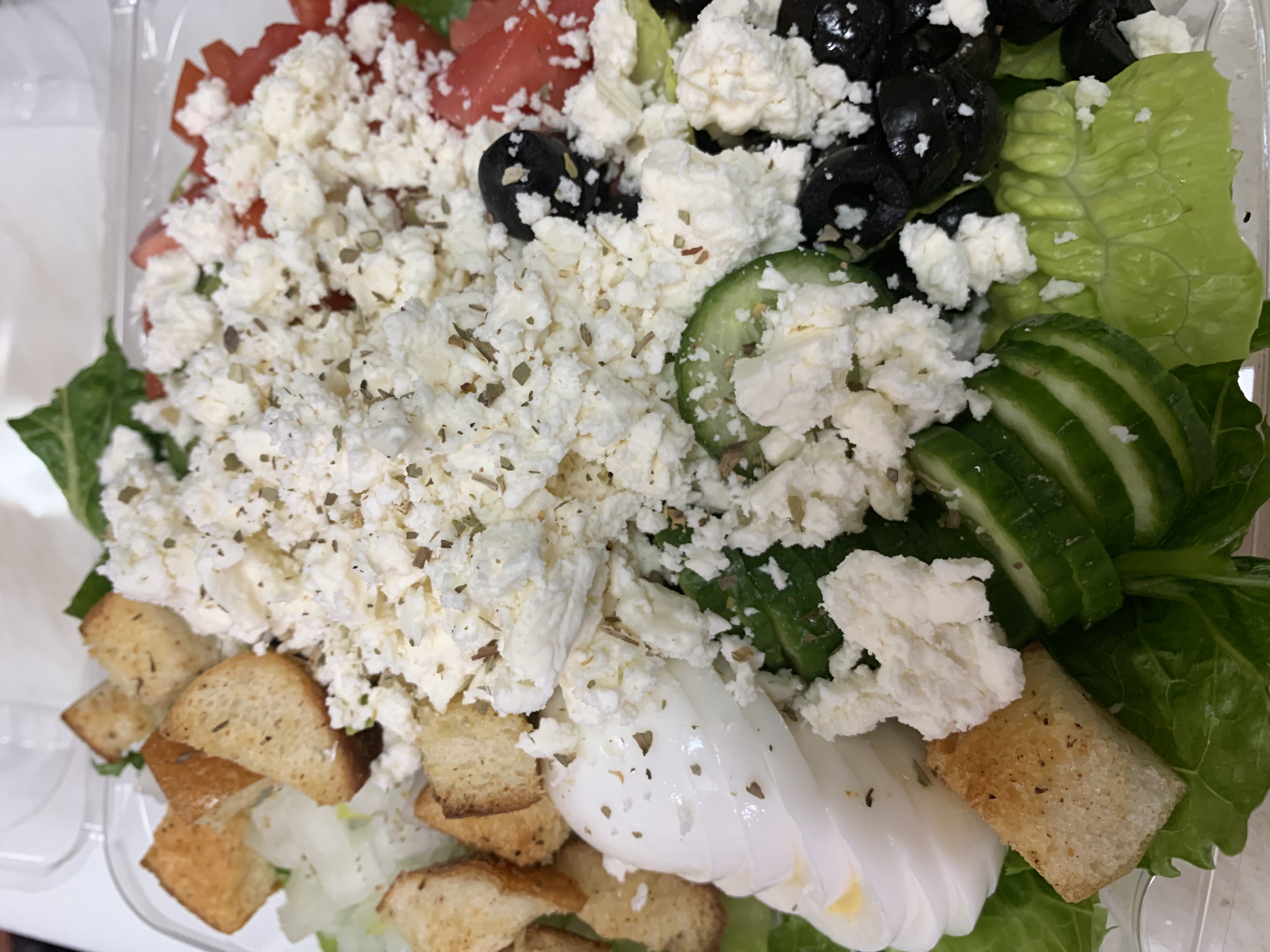 Order Greek Salad food online from Township Line Pizza store, Drexel Hill on bringmethat.com
