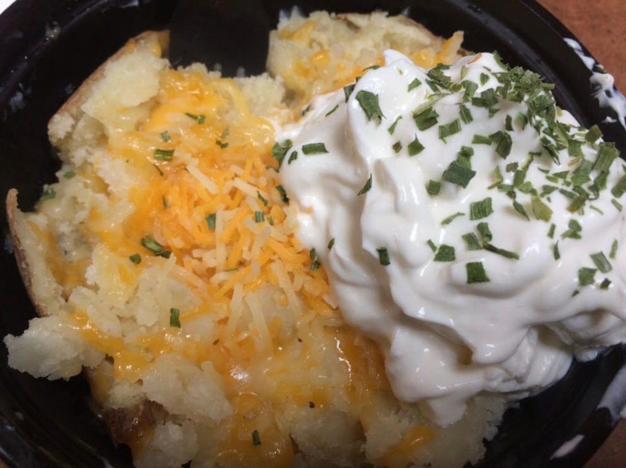 Order Sour Cream and Chives Baked Potato food online from Potato Corner store, Bakersfield on bringmethat.com