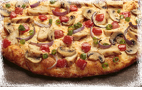 Order Chicken and Garlic Gourmet Pizza food online from Round Table Pizza store, Poway on bringmethat.com