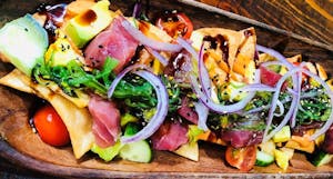 Order Poke Nachos food online from The Fish And The Hog store, Kamuela on bringmethat.com