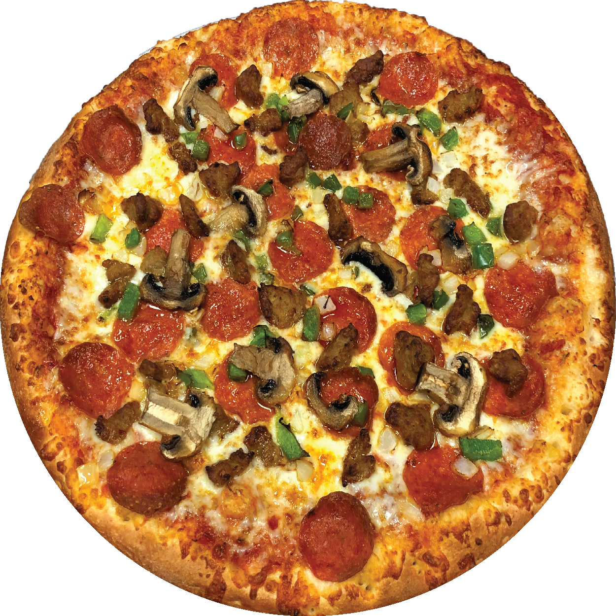 Order Deluxe Pizza food online from Zoner Pizza, Wings & Waffles store, Warner Robins on bringmethat.com