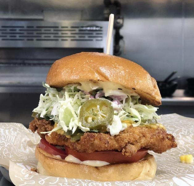 Order Spicy Fried Chicken Sandwich food online from The Nook store, Santa Barbara on bringmethat.com
