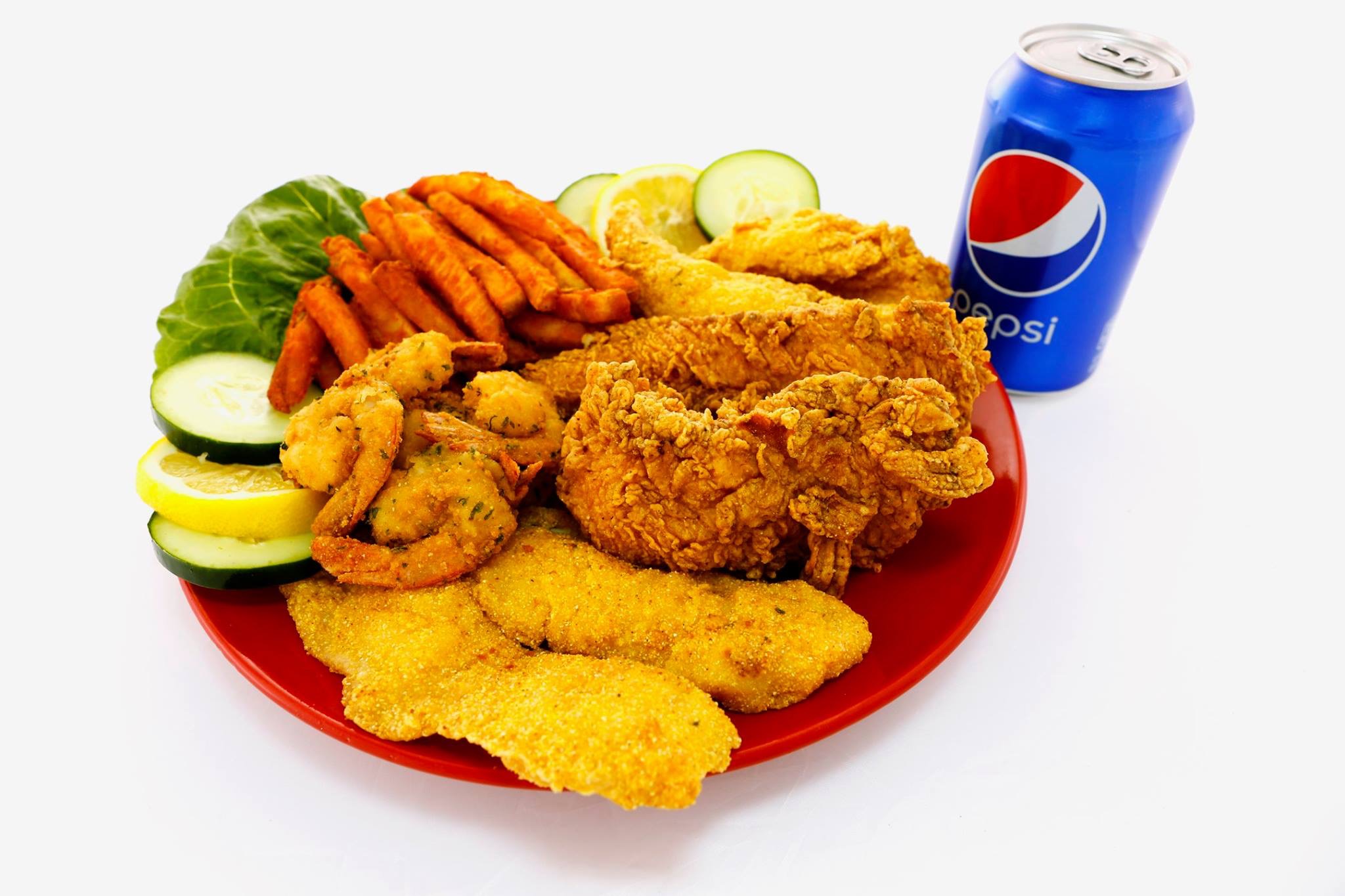 Order 3 Items Fish and Chicken food online from Sharks Fish and Chicken store, Baltimore on bringmethat.com