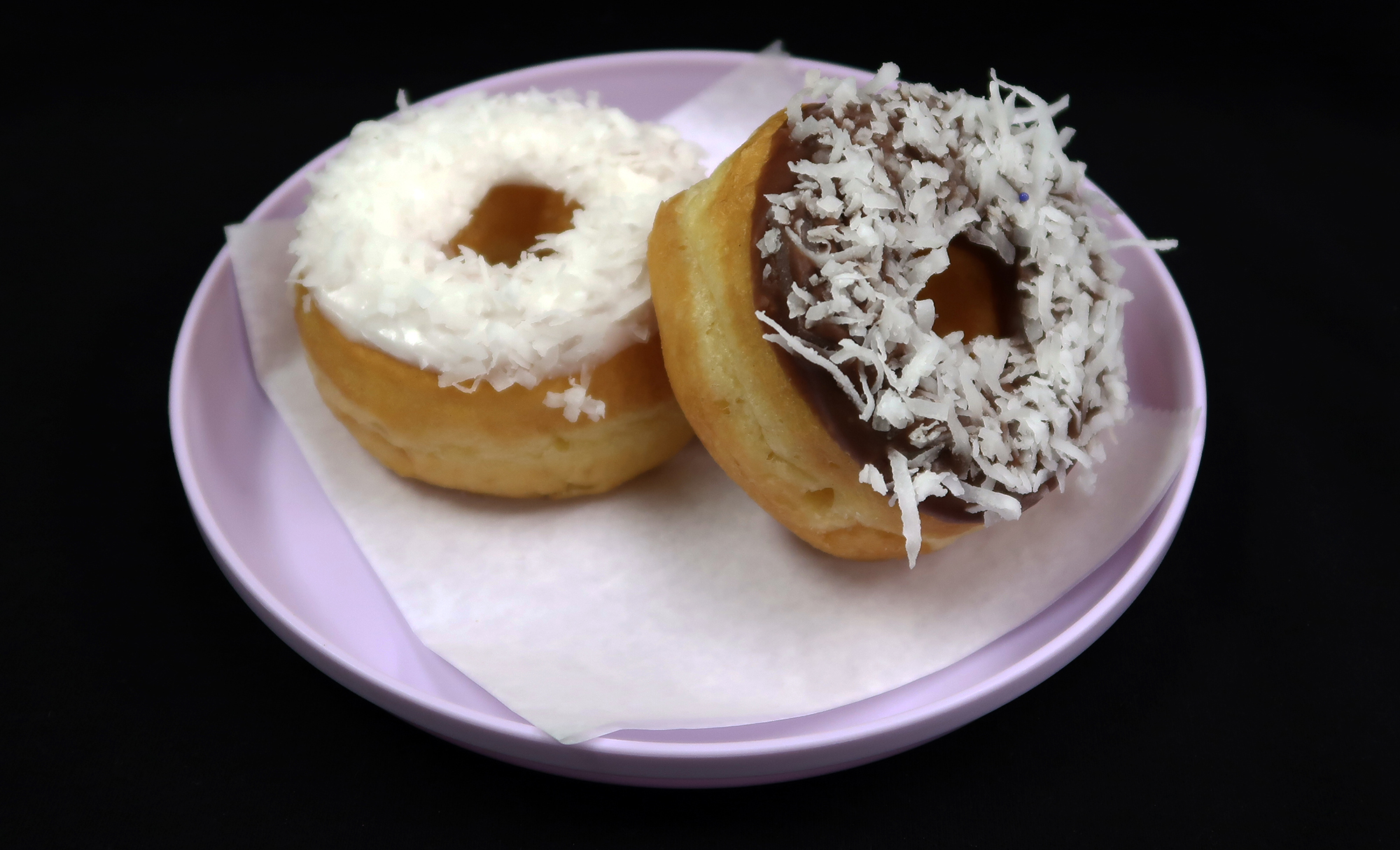 Order White Icing with Coconut Donut food online from Bedford Hello Donuts store, Bedford on bringmethat.com