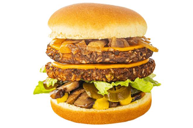 Order Double Vegan Burger food online from Elevation Burger store, Hyattsville on bringmethat.com
