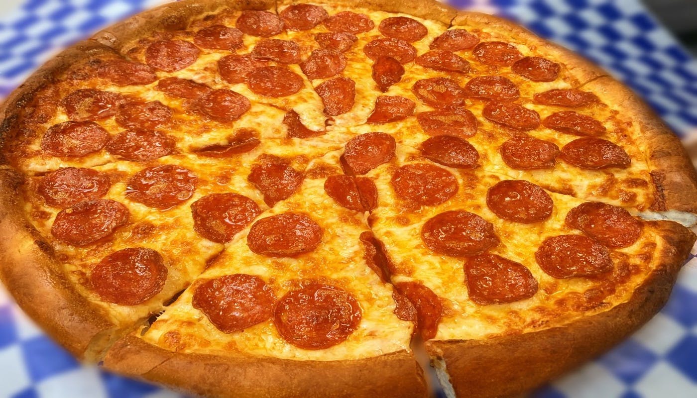 Order 10" Small Any One Topping Pizza/ Create Your Own Pizza - Small 10'' food online from Village Pizza & Seafood store, Texas City on bringmethat.com