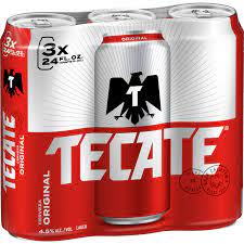 Order Tecate Beer, 3 Pack, 24 oz. Cans food online from Sb Liquor & Crafts store, Santa Barbara on bringmethat.com