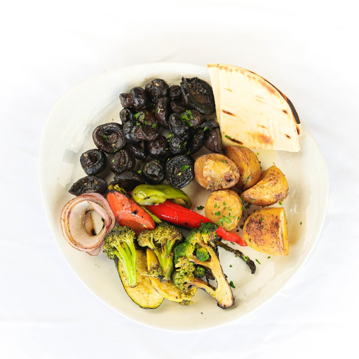 Order Grilled Veggie Entree. food online from Olive Pit Grill store, Brea on bringmethat.com