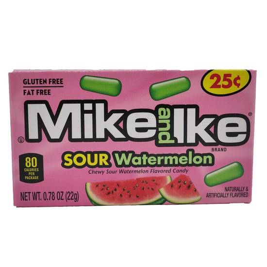 Order Mike And Ike Sour Watermelon Chewy Candies food online from Exxon Food Mart store, Port Huron on bringmethat.com
